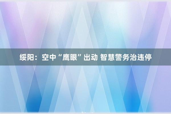 绥阳：空中“鹰眼”出动 智慧警务治违停