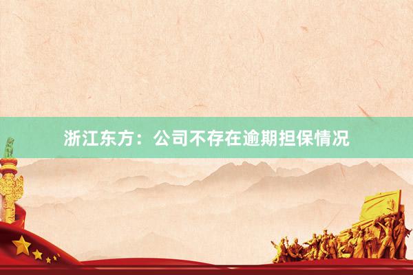 浙江东方：公司不存在逾期担保情况