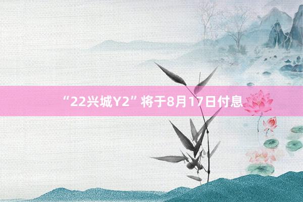 “22兴城Y2”将于8月17日付息