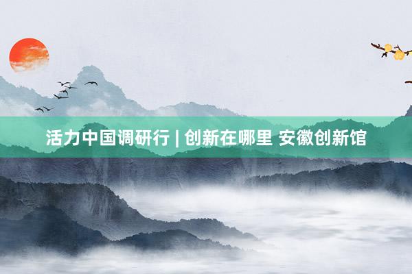活力中国调研行 | 创新在哪里 安徽创新馆