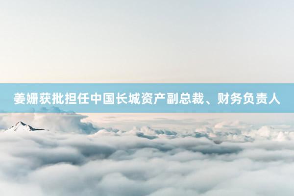 姜姗获批担任中国长城资产副总裁、财务负责人