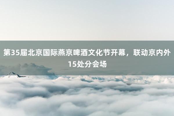 第35届北京国际燕京啤酒文化节开幕，联动京内外15处分会场