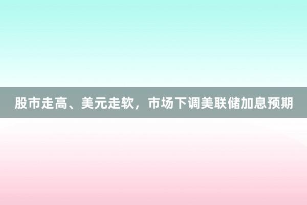 股市走高、美元走软，市场下调美联储加息预期