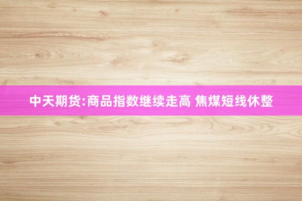 中天期货:商品指数继续走高 焦煤短线休整