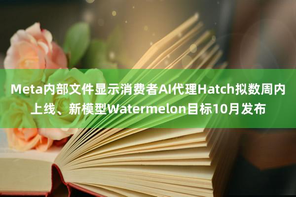 Meta内部文件显示消费者AI代理Hatch拟数周内上线、新模型Watermelon目标10月发布