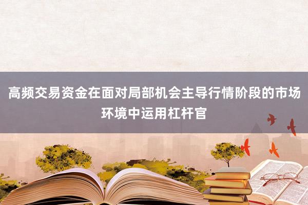 高频交易资金在面对局部机会主导行情阶段的市场环境中运用杠杆官